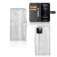 Apple iPhone 12 Pro Max | Book Style Case | White Wood