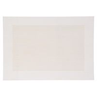 Secret de Gourmet Rechthoekige placemat wit/ivoor - texaline - 50 x 35 cm - Onderleggers   -