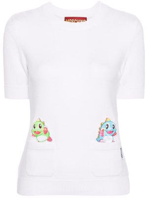 Moschino haut à étiquette logo - Tons neutres