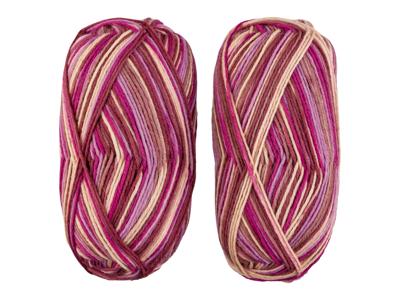 crelando Wollen breigaren (crème/roze)