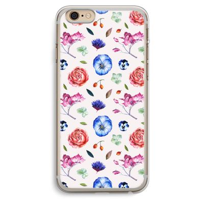 Bloemetjes: iPhone 6 Plus / 6S Plus Transparant Hoesje