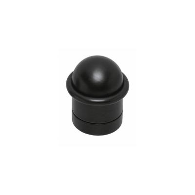 Deurstop met ring mat zwart
