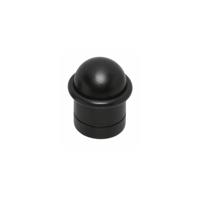 Deurstop met ring mat zwart - thumbnail