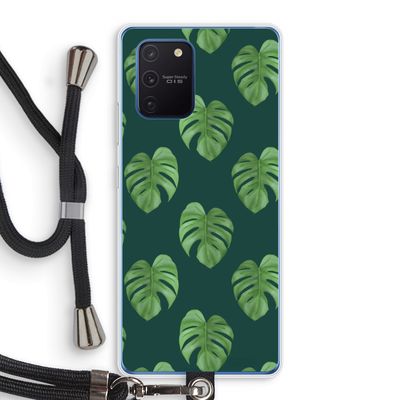 Monstera leaves: Samsung Galaxy Note 10 Lite Transparant Hoesje met koord
