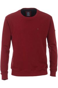 Redmond Casual Regular Fit Sweatshirt ronde hals rood, Effen