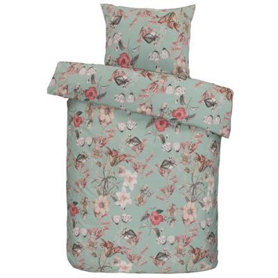 2e Halve Prijs Leen Bakker - Comfort Dekbedovertrek Norah - 140x200/220 Cm - Katoen - Groen