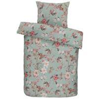 2e Halve Prijs Leen Bakker - Comfort Dekbedovertrek Norah - 140x200/220 Cm - Katoen - Groen