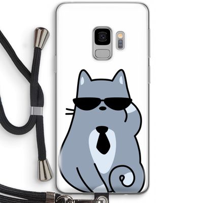 Cool cat: Samsung Galaxy S9 Transparant Hoesje met koord