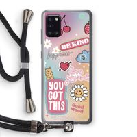 Positivity: Samsung Galaxy A31 Transparant Hoesje met koord