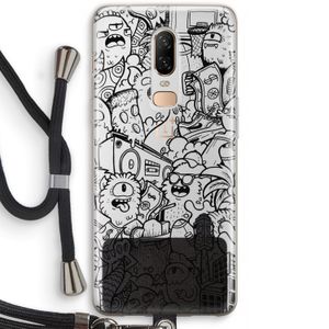 Vexx Black City : OnePlus 6 Transparant Hoesje met koord