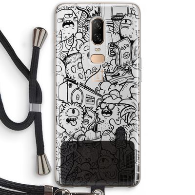 Vexx Black City : OnePlus 6 Transparant Hoesje met koord
