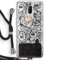 Vexx Black City : OnePlus 6 Transparant Hoesje met koord