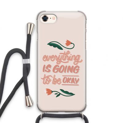 Optimistic flower girl: iPhone 8 Transparant Hoesje met koord