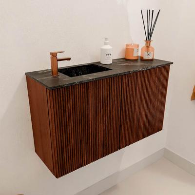 Toiletmeubel Mondiaz Joya Dlux | 70 cm | Meubelkleur Ruby | Faye wastafel Lava Wasbak Links | 1 kraangat