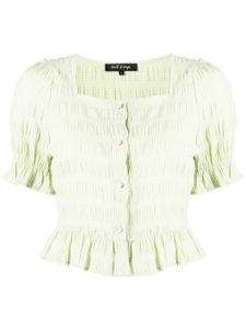 tout a coup blouse à volants - Vert