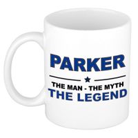 Naam cadeau mok/ beker Parker The man, The myth the legend 300 ml   - - thumbnail