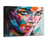 Schilderij - Vrouw, Multi-gekleurd, 80X60cm, 1luik