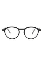 Zegna lunettes de vue rondes à logo imprimé - Noir Zegna lunettes de vue rondes à logo imprimé - Noir