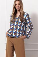 Studio Anneloes Chris Graphic Top 13094 T-shirt Lange Mouw 9997 Multi Color