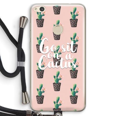 Cactus quote: Huawei Ascend P8 Lite (2017) Transparant Hoesje met koord