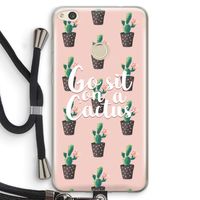Cactus quote: Huawei Ascend P8 Lite (2017) Transparant Hoesje met koord