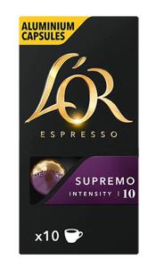 L'Or Espresso Supremo Koffiecups 10 stuks Aanbieding bij Jumbo |  Koffiecapsules of koffiebonen 2 verpakkingen a 10 of 20 stuks of 500 gram