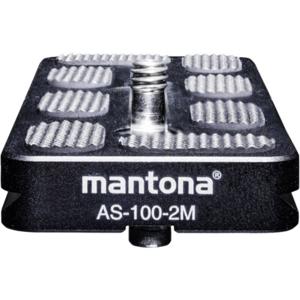 Mantona AS-100-2M Snelwisselplaat Schroefdraad (buiten)=1/4, 3/8