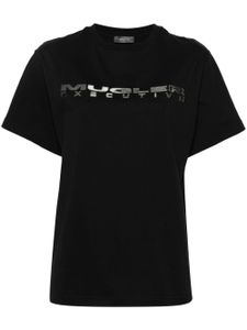 Mugler t-shirt Executive à logo imprimé - Noir