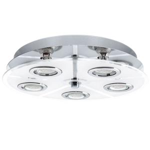 Eglo Led plafondlamp Cabo Round 5x3w - 3000K - 35cm chroom 30933