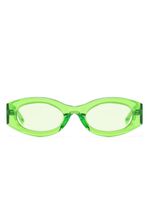 Linda Farrow Berta oval sunglasses - Vert - thumbnail