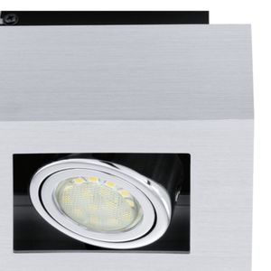 Eglo Led plafondspot Loke 1 2-lichts led metaalgrijs 91353