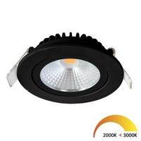 EcoDim LED inbouwspot 5W DimToWarm 85mm 36gr rond verstelbaar zwart - LED4710 EcoDim LED inbouwspot 5W DimToWarm 85mm 36gr rond verstelbaar zwart - LED4710