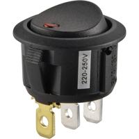 TRU COMPONENTS TC-R13-208B2-02 RD Wipschakelaar 250 V/AC 10 A 1x uit/aan Lichtkleur (naam): Rood Continu 1 stuk(s)