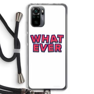 Whatever: Xiaomi Redmi Note 10 Pro Transparant Hoesje met koord