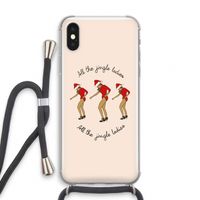 Jingle Ladies: iPhone XS Transparant Hoesje met koord