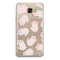 Hands pink: Samsung Galaxy A5 (2016) Transparant Hoesje