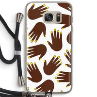Hands dark: Samsung Galaxy S7 Transparant Hoesje met koord
