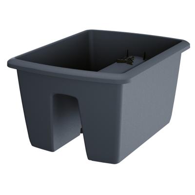 Prosperplast Plantenbak - balkon plantenpot - antraciet - kunststof - 40 cm