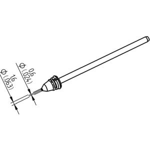 Ersa 0742ED0616H/SB Desoldeerpunt Conisch Lengte soldeerpunt: 79.25 mm Inhoud: 1 stuk(s)