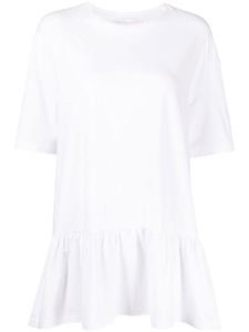 Fabiana Filippi t-shirt péplum en coton mélangé - Blanc