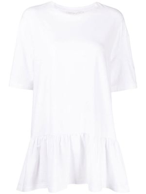 Fabiana Filippi t-shirt péplum en coton mélangé - Blanc