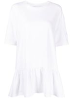 Fabiana Filippi t-shirt péplum en coton mélangé - Blanc