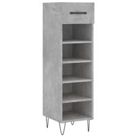 The Living Store Schoenenkast - betongrijs - 30 x 35 x 105 cm - duurzaam materiaal