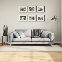 VidaXL Vloerkleed istan hoogpolig glanzend 100x200 cm crèmekleurig