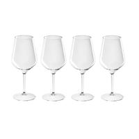 Santex Wijnglas - 4x - onbreekbaar kunststof - 47 cl - 470 ml - witte en rode wijn glazen