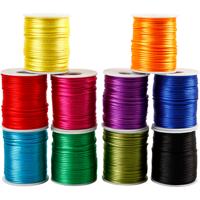 Creativ Company Satijnkoord, dikte 2 mm, sterke kleuren, 10x50 m/ 1 doos