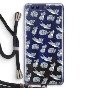 Poezen: Honor 9 Transparant Hoesje met koord