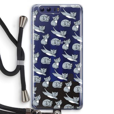 Poezen: Honor 9 Transparant Hoesje met koord