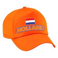 Verkleed feest pet - oranje - Holland - vlag/landen thema - zonneklep pet