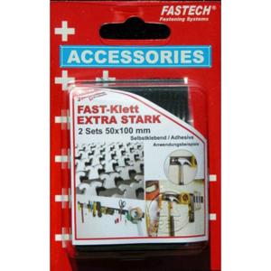 FASTECH® 730-330-2C Klittenband Om vast te plakken Hotmelt Haak- en lusdeel, Extra sterk (l x b) 100 mm x 50 mm Zwart 2 paar